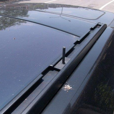T-track roof mounting channel used to attach compatible roofbars